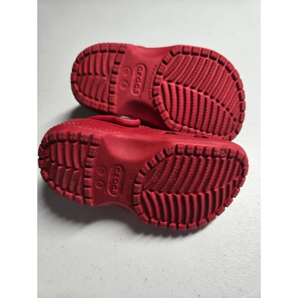 Crocs Classic Clog Toddler 6 baby Red Slip On Shoes Kids Lightweight Comfort